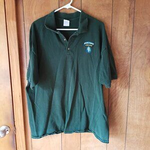 Gildan 2XL Green Polo Shirt Ranger Airborne Military Embroidered